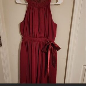 London Times Rich Red Midi Dress